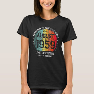 Absolut Phantastisch seit August 1959 Mann Frau Bi T-Shirt