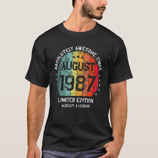 Absolut Phantastisch seit August 1987 Mann Frau Bi T-Shirt (Vorderseite)