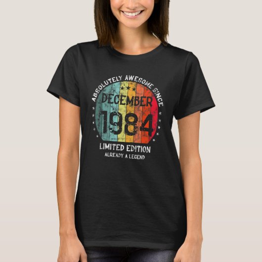 Absolut Phantastisch seit Dezember 1984 Mann Frau T-Shirt (Vorderseite)