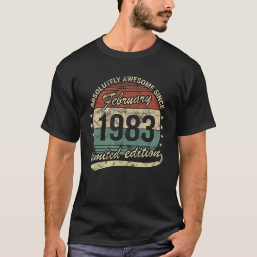 Absolut Phantastisch seit Februar 1983 Mann Frau B T-Shirt (Vorderseite)