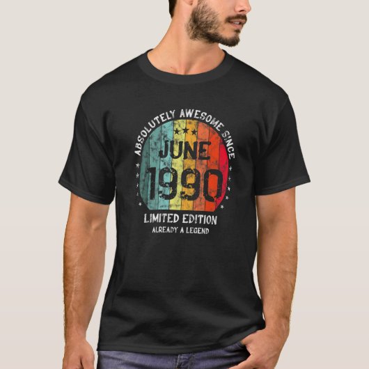Absolut Phantastisch seit Juni 1990 Männchen T-Shirt (Vorderseite)