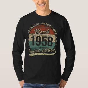 Absolut Phantastisch seit März 1958 Mann Frau Birt T-Shirt