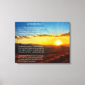 Absolut schönes Gedicht der Beerdigung Leinwanddruck (Vorderseite)