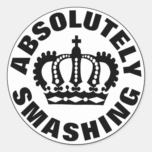 Absolut Smashing Classic Round Aufkleber (Vorderseite)
