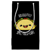 Absolut Spec-Taco-Lar Funny Taco Pun Dark BG Kleine Geschenktüte (Vorderseite)