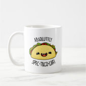Absolut Spec-Taco-Lar Funny Taco Pun Kaffeetasse (Links)