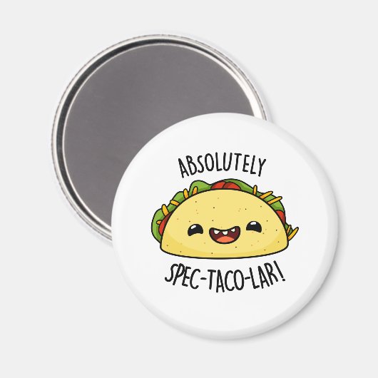 Absolut Spec-Taco-Lar Funny Taco Pun Magnet (Vorderseite/Rückseite)