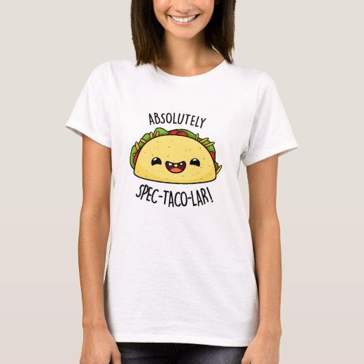 Absolut Spec-Taco-Lar Funny Taco Pun T-Shirt (Vorderseite)