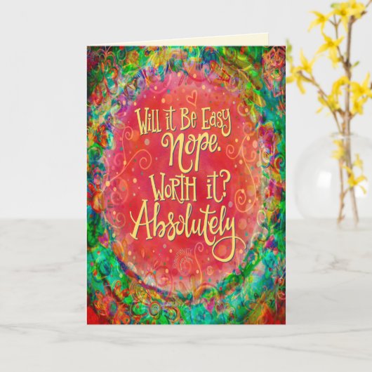 "Absolut wert!" Inspirivity Card Karte (Gelbe Blume)