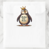 Absolute Einheit Pesto - The King Penguin Quadratischer Aufkleber (Tasche)