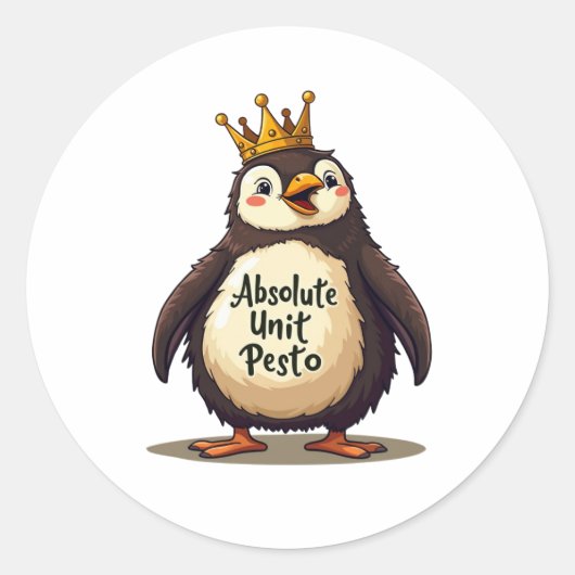 Absolute Einheit Pesto - The King Penguin Runder Aufkleber (Vorderseite)