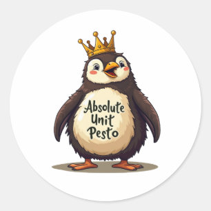 Absolute Einheit Pesto - The King Penguin Runder Aufkleber