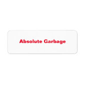 Absolute Garbage Labels (Vorne)