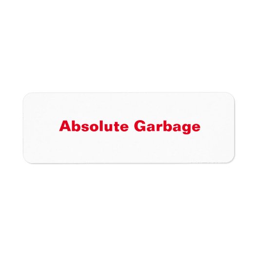 Absolute Garbage Labels (Vorne)