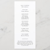 Absolute klassische Script Bright Aqua Wedding Programm (Rückseite)