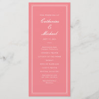 Absolute klassische Script-Pachy-Pink-Hochzeit