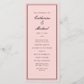 Absolute klassische Script-Rosa und Schwarze Hochz Programm (Vorderseite)