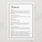 Absolute klassische Script Schwarz und Weiß Einlad Programm (Vorderseite)