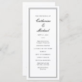 Absolute klassische Script Schwarz und Weiß Hochze Programm (Vorne/Hinten)