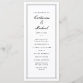 Absolute klassische Script Schwarz und Weiß Hochze Programm (Vorderseite)