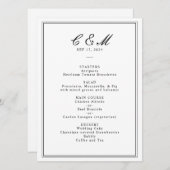 Absolute klassische Script Schwarz und Weiß Hochze Programm (Vorne/Hinten)