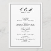 Absolute klassische Script Schwarz und Weiß Hochze Programm (Vorderseite)