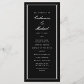 Absolute klassische Script Schwarz und Weiß Hochze Programm (Vorderseite)