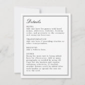 Absolute klassische Script Schwarz-Weiß-Darstellun Einladung (Vorderseite)