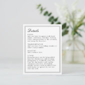 Absolute klassische Script Schwarz-Weiß-Darstellun Einladung (Stehend Vorderseite)