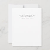 Absolute klassische Script Schwarz-Weiß-Darstellun Einladung (Rückseite)