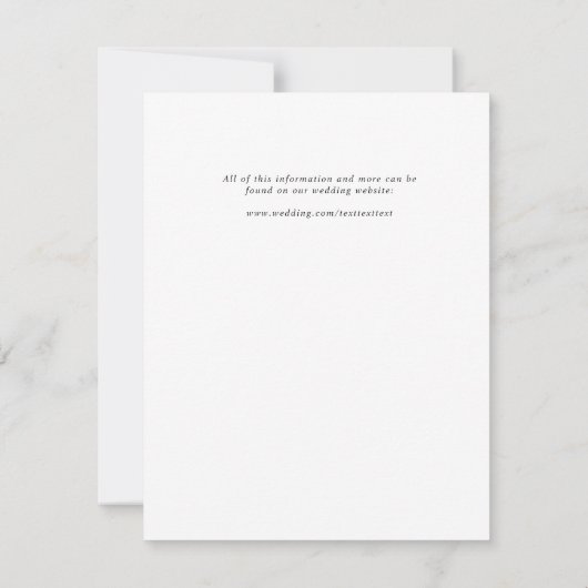 Absolute klassische Script Schwarz-Weiß-Darstellun Einladung (Rückseite)