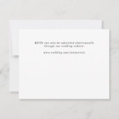 Absolute klassische Script-Schwarz-Weiß-UAWG Einladung (Rückseite)