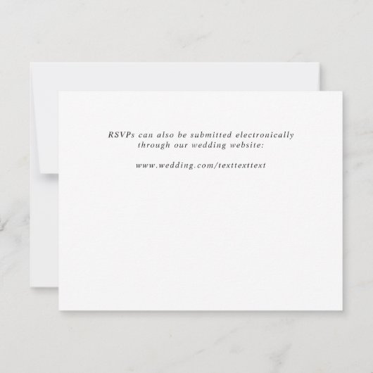 Absolute klassische Script-Schwarz-Weiß-UAWG Einladung (Rückseite)