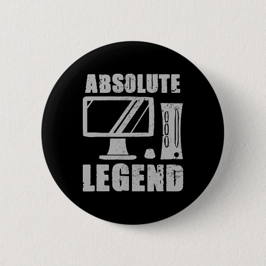 Absolute Legend Funny Video Game Player Quote PC G Button (Vorderseite)