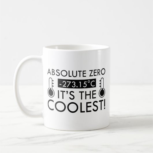 Absolute Null ist das Coolste Kaffeetasse (Links)