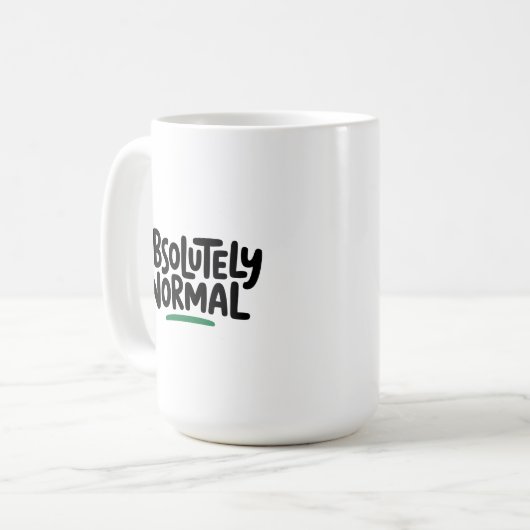 Absolutely Normal Kaffeetasse (Vorderseite Links)