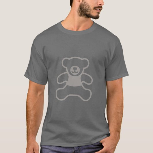 Absoluter Teddybär - hellgraues einfaches T-Shirt (Vorderseite)