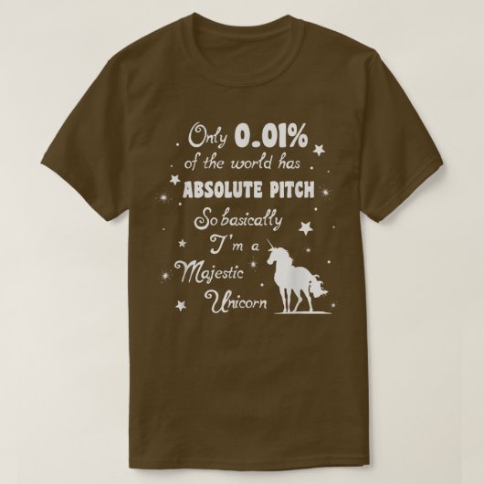 Absolutes Pitch bedeutet im Grunde, dass man ein E T-Shirt (Design vorne)
