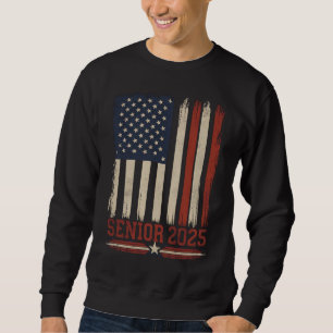 Absolvent 2025 Amerikanische Flagge USA Abschlussj Sweatshirt