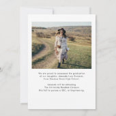 Absolvent 2025 Niedlich Foto Abschluss Ankündigung (Rückseite)