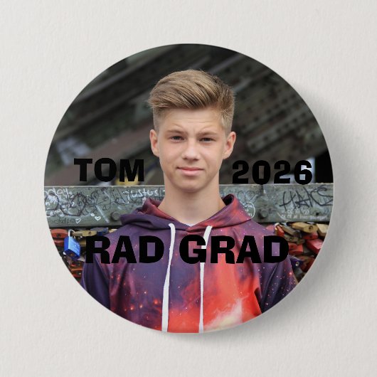 ABSOLVENT 2026 FOTO GROSSER BUTTON (Vorderseite)