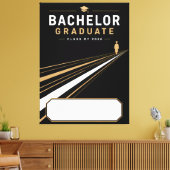 Absolvent 2026 Individueller Name Leinwand (Insitu (Wohnzimmer))