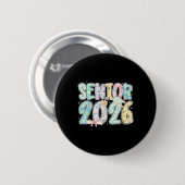 Absolvent 2026 Spitze Kokette Florale Pastell-Absc Button (Vorne & Hinten)