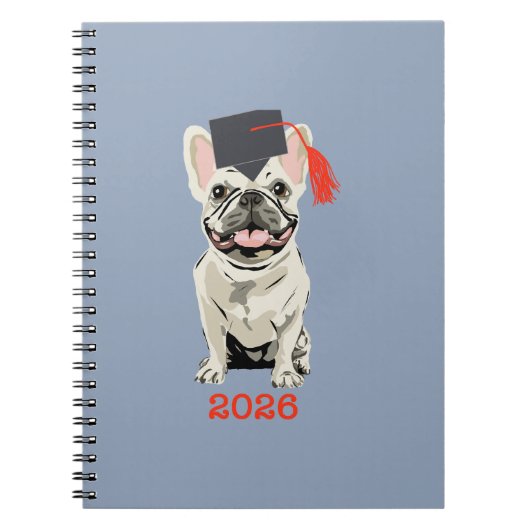 Absolvent 2026, süßer Hund Notizblock (Vorderseite)