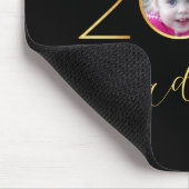 Absolvent 2027 Bilderrahmen auf Schwarz Mousepad (Ecke)