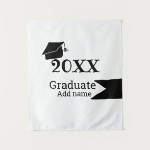 Absolvent 20XX Abschluss Hut einfach minimal moder Wandteppich