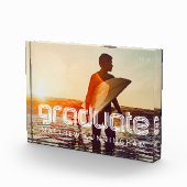 Absolvent 20XX Retro Cool einfaches Jahr Fotoblock (Rechts)