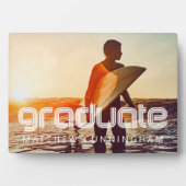 Absolvent 20XX Retro Cool einfaches Jahr Fotoplatte (Vorderseite)