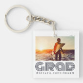 Absolvent 20XX Retro Cool einfaches Jahr Schlüsselanhänger (Vorderseite)