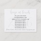 Absolvent 266 Bleibe in Touch Personal Card Telefonnummerkarte (Rückseite)